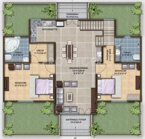 Praxis Holiday Farms (2BHK+2T (1,350 sq ft) 1350 sq ft)