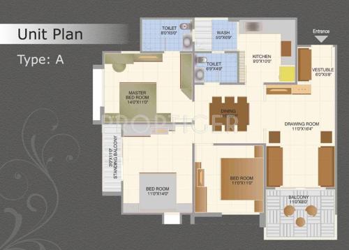 Essarjee South Block (3BHK+2T (1,140 sq ft) 1140 sq ft) Essarjee South Block (3BHK+2T (1,140 sq ft) 1140 sq ft)