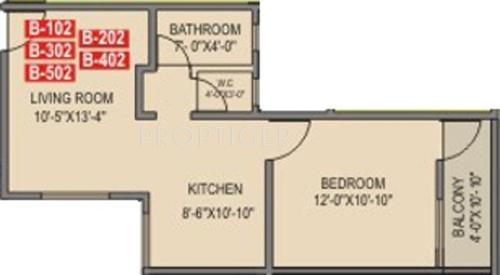 Pioneer Neetal Residency (1BHK+1T (452 sq ft) 452 sq ft)