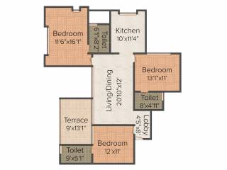 Rachana Yashprabha (3BHK+3T (1,700 sq ft) 1700 sq ft)