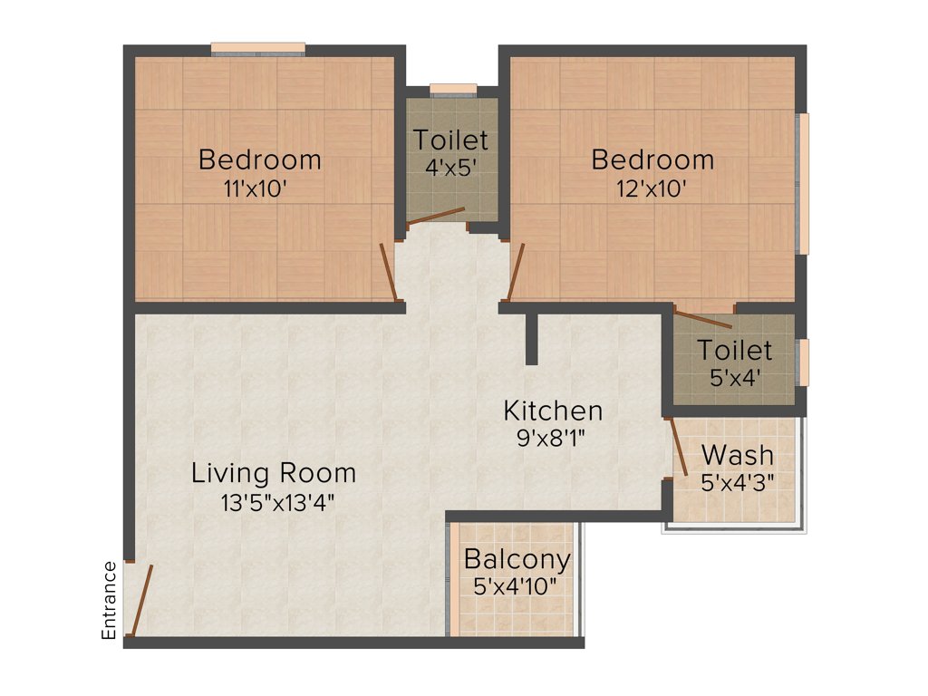 Aatmiya Heights (2BHK+2T (880 sq ft) 880 sq ft)