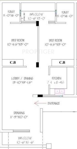 Gillco Budget Homes (2BHK+2T (1,100 sq ft) 1100 sq ft)