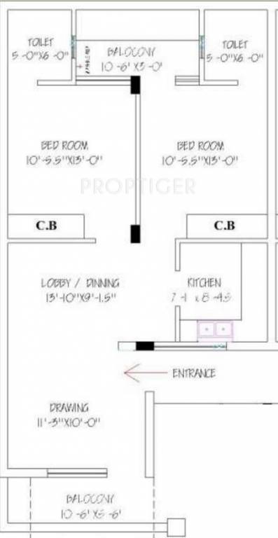 Gillco Budget Homes (2BHK+2T (1,100 sq ft) 1100 sq ft)
