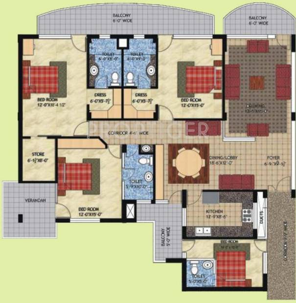 Gillco Towers (4BHK+4T (2,550 sq ft) 2550 sq ft)