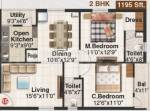 Orange Tangrilla Homes (2BHK+2T (1,195 sq ft) 1195 sq ft)