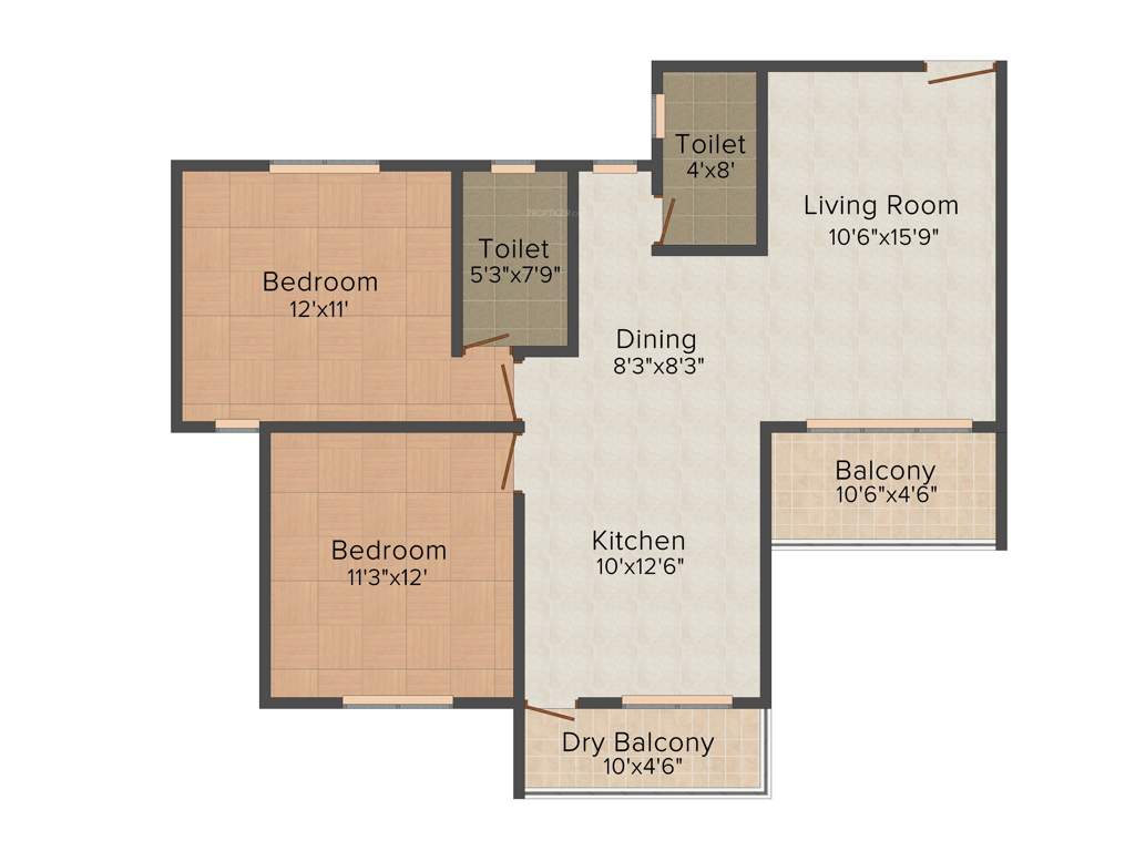 Navkarr Nxt (2BHK+2T (1,190 sq ft) 1190 sq ft)