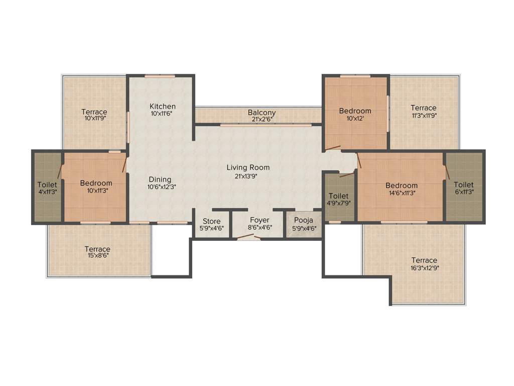 Navkarr Nxt (3BHK+3T (2,225 sq ft) 2225 sq ft)