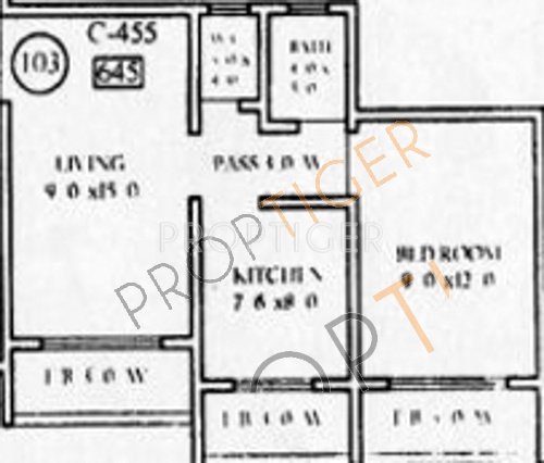 Hitesh Tower (1BHK+1T (645 sq ft) 645 sq ft)