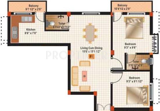 Muthuram Muthuram Project (2BHK+2T (802 sq ft) 802 sq ft)