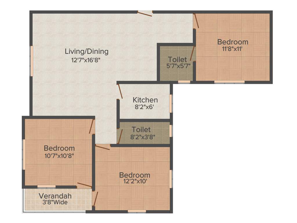 SD SD Shradhanjali (3BHK+2T (1,437 sq ft) 1437 sq ft)