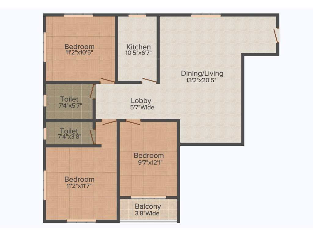 SD SD Shradhanjali (3BHK+2T (1,488 sq ft) 1488 sq ft)