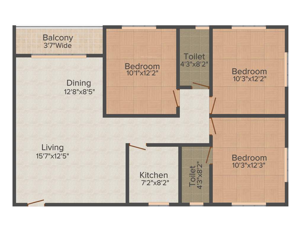 SD SD Shradhanjali (3BHK+2T (1,495 sq ft) 1495 sq ft)