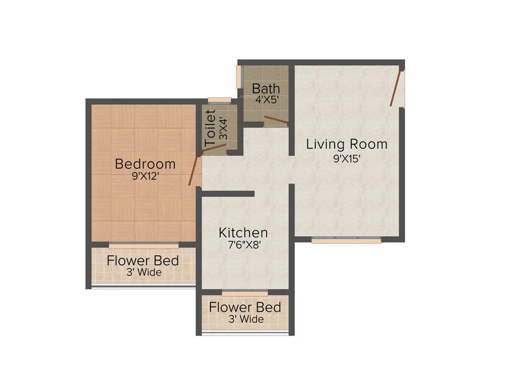 Hitesh Parasiya Complex (1BHK+1T (670 sq ft) 670 sq ft)