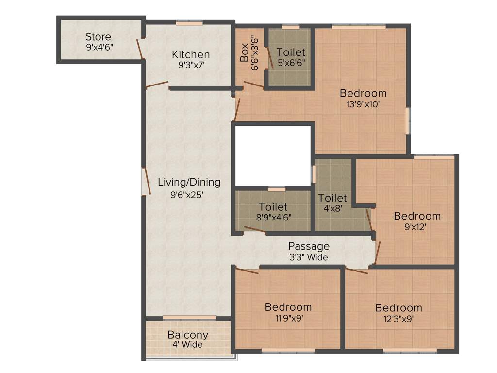 Vinayak Citrus Cove (4BHK+3T (1,605 sq ft) 1605 sq ft)