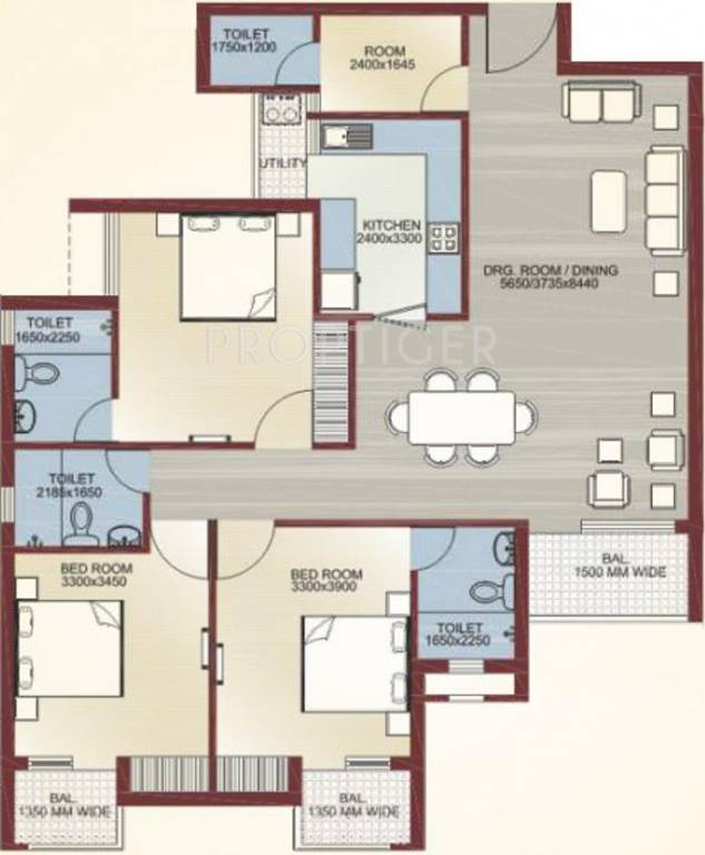 Ansal Tulip And Carnation (3BHK+3T (1,775 sq ft) + Servant Room 1775 sq ft) Ansal Tulip And Carnation (3BHK+3T (1,775 sq ft) + Servant Room 1775 sq ft)