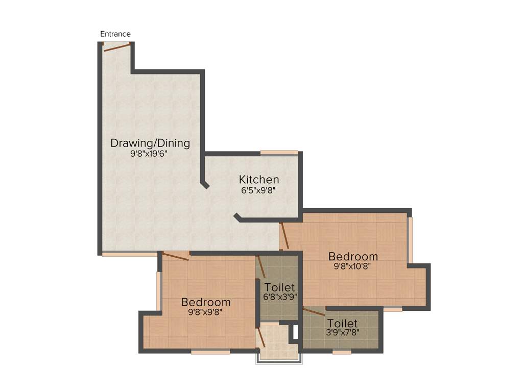 Galaxy Castello (2BHK+2T (749 sq ft) 749 sq ft)