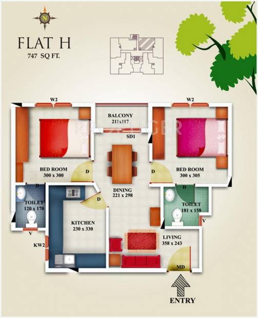 Shwas Shwas Guest House (2BHK+2T (747 sq ft) 747 sq ft)