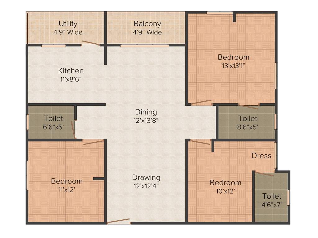 VSR VS Sai Ashraya (3BHK+3T (1,500 sq ft) 1500 sq ft)