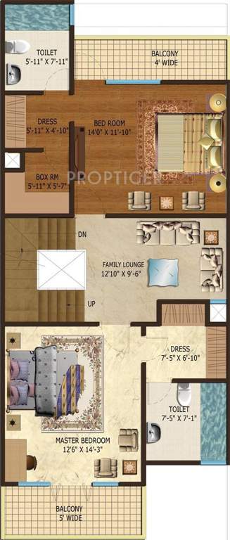 Amrapali Dream Valley Villa (4BHK+4T (2,450 sq ft) + Servant Room 2450 sq ft)