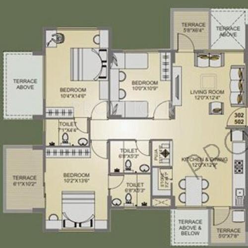 Janaki Shree Krishna Apartment (3BHK+3T (1,730 sq ft) 1730 sq ft)