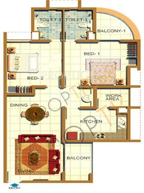 Southern Leafdale (2BHK+2T (1,260 sq ft) 1260 sq ft)