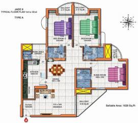 Jade Heights 2 (3BHK+3T (1,820 sq ft) 1820 sq ft)  Jade Heights 2 (3BHK+3T (1,820 sq ft) 1820 sq ft)