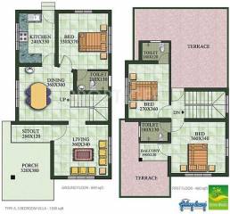 Galaxy Green Woods (3BHK+3T (1,309 sq ft) 1309 sq ft)