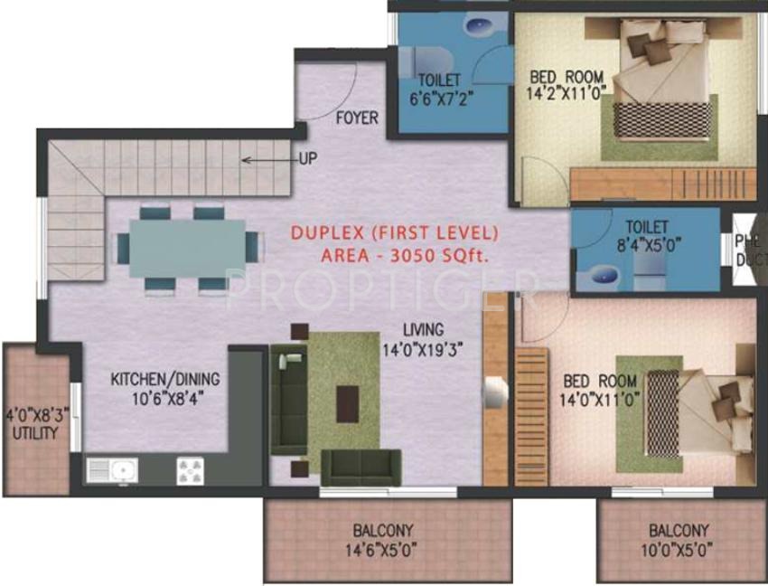 Excel The Park (4BHK+4T (3,050 sq ft) 3050 sq ft)