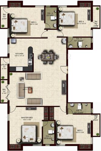 India Sujaani Solace (4BHK+4T (2,346 sq ft) 2346 sq ft)