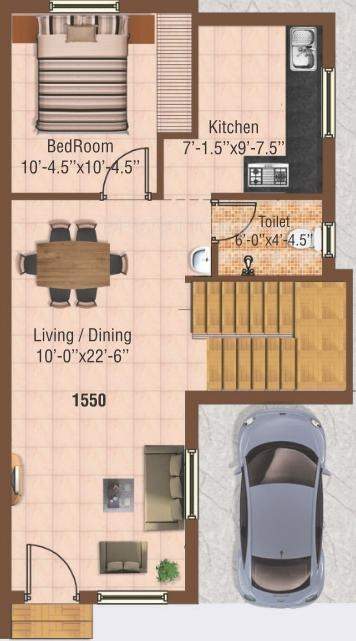 NewCrest Magnaa Villa (3BHK+3T (1,550 sq ft) 1550 sq ft)