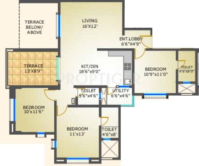 Kushal Nivriti (3BHK+3T (1,337 sq ft) 1337 sq ft) Kushal Nivriti (3BHK+3T (1,337 sq ft) 1337 sq ft)
