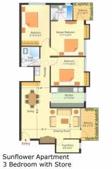 Manglam Ashiana Apartment (3BHK+2T (1,310 sq ft) + Pooja Room 1310 sq ft)