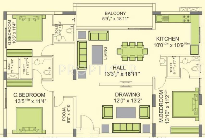Alekhya Wind Chimes (3BHK+3T (2,050 sq ft) 2050 sq ft) Alekhya Wind Chimes (3BHK+3T (2,050 sq ft) 2050 sq ft)