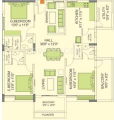 Alekhya Wind Chimes (3BHK+3T (2,275 sq ft) 2275 sq ft) Alekhya Wind Chimes (3BHK+3T (2,275 sq ft) 2275 sq ft)