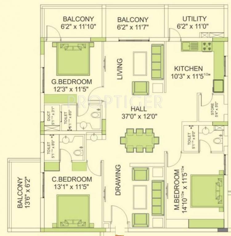 Alekhya Wind Chimes (3BHK+3T (2,300 sq ft) 2300 sq ft) Alekhya Wind Chimes (3BHK+3T (2,300 sq ft) 2300 sq ft)