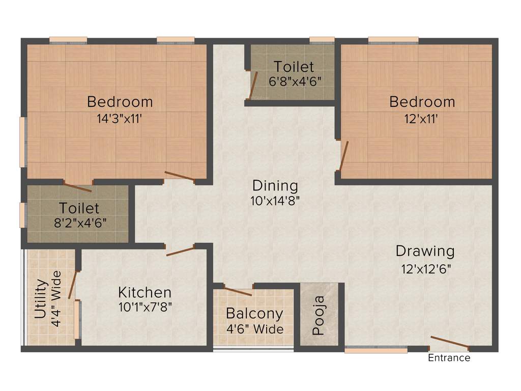 Maram GL Heavens (2BHK+2T (1,179 sq ft)   Pooja Room 1179 sq ft)