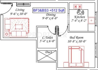 512 Sq Ft 1 Bhk Floor Plan Image Royal Splendour Adria Available