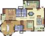 Oxirich Construction Bellevue Towers Floor Plan (3BHK+3T)