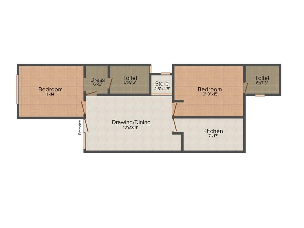 Alliance Orchids (2BHK+2T (1,316 sq ft) 1316 sq ft)