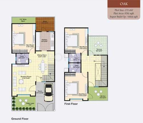 Lakshya Serene Wood (3BHK+2T (1,554 sq ft) 1554 sq ft)