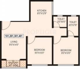 Siddhivinayak Viision Woods (2BHK+2T (639 sq ft) 639 sq ft)