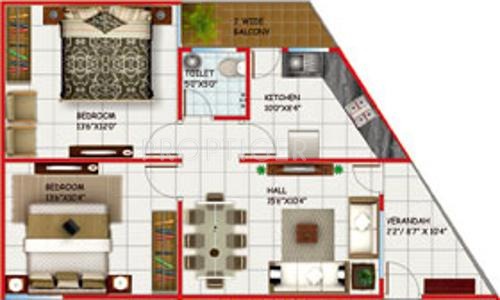 Shriram Arcade (2BHK+1T (1,200 sq ft) 1200 sq ft) Shriram Arcade (2BHK+1T (1,200 sq ft) 1200 sq ft)