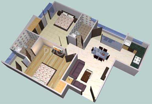 Auric SEZ Avenue (2BHK+2T (860 sq ft) 860 sq ft)