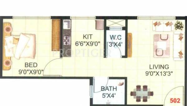 Jindal Bhaveshwar Park (1BHK+1T (620 sq ft) 620 sq ft)