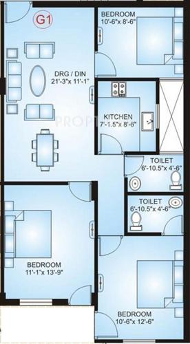 Virat Residency B (3BHK+2T (1,400 sq ft) 1400 sq ft) Virat Residency B (3BHK+2T (1,400 sq ft) 1400 sq ft)