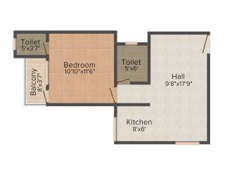 Shriram Colonizers and Developers Ganga Heights 2 1BHK+1T (700 sq ft) Shriram Colonizers and Developers Ganga Heights 2 1BHK+1T (700 sq ft)