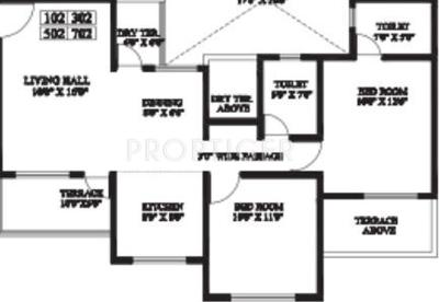 Pushpganga Ganga Paritosh (2BHK+2T (716 sq ft) 716 sq ft)