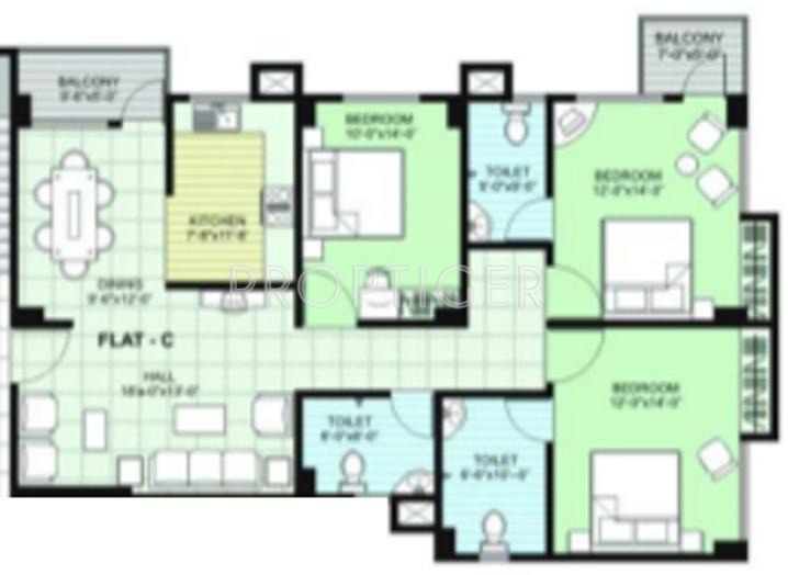 Uttarayan Greens (3BHK+3T (1,608 sq ft) 1608 sq ft) Uttarayan Greens (3BHK+3T (1,608 sq ft) 1608 sq ft)