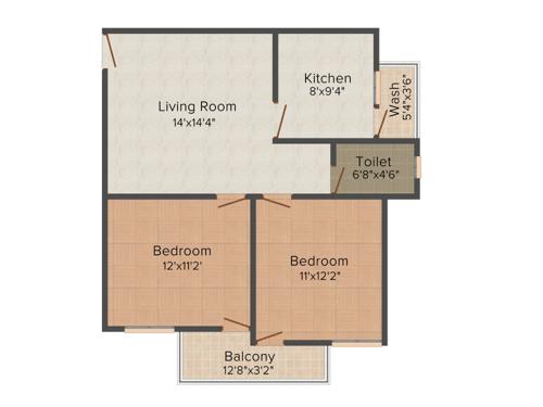 Shriram Colonizers and Developers Nips 2BHK+1T (1,000 sq ft)