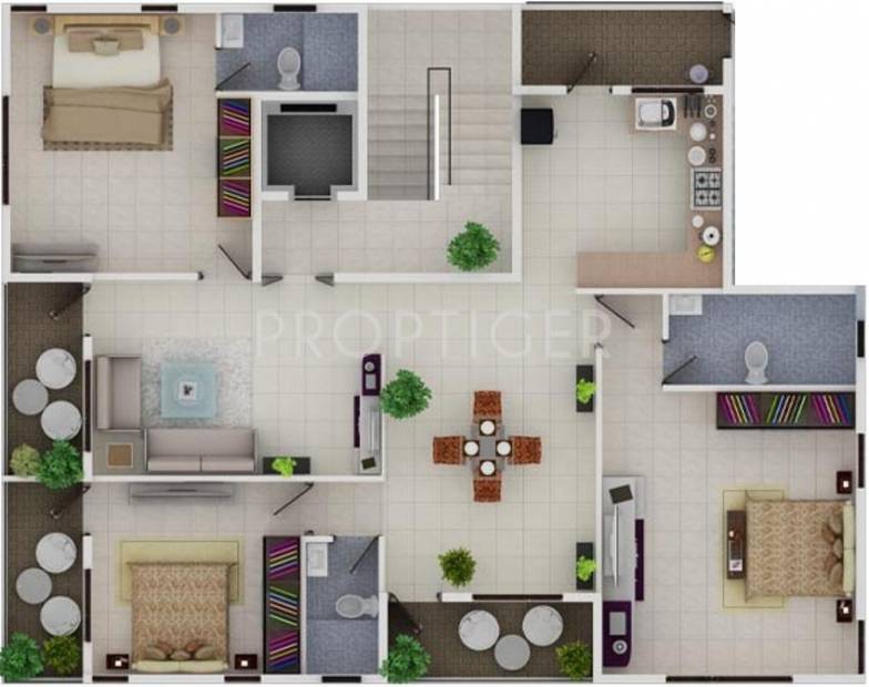 Maharshee Gharkul Apartments (3BHK+3T (1,550 sq ft) 1550 sq ft)